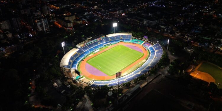 Presidente Abinader y Ministro Bonilla entregan primera etapa de remodelación del Estadio Olímpico Félix Sánchez